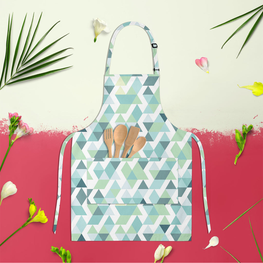 Bright Blue Triangles Apron | Adjustable, Free Size & Waist Tiebacks-Aprons Neck to Knee-APR_NK_KN-IC 5007502 IC 5007502, Abstract Expressionism, Abstracts, Ancient, Art and Paintings, Black and White, Business, Decorative, Digital, Digital Art, Fashion, Geometric, Geometric Abstraction, Graphic, Grid Art, Historical, Illustrations, Medieval, Modern Art, Patterns, Retro, Semi Abstract, Signs, Signs and Symbols, Triangles, Vintage, White, bright, blue, apron, adjustable, free, size, waist, tiebacks, abstract