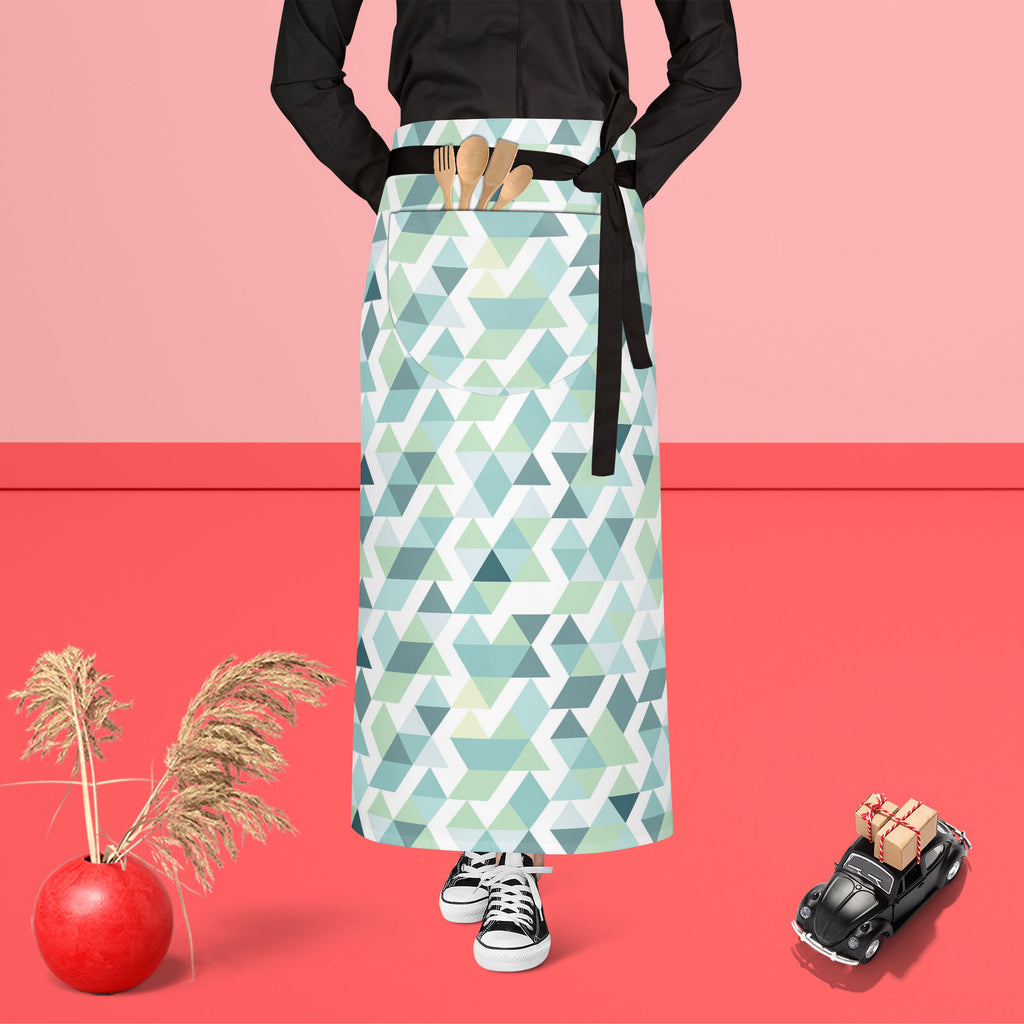 Bright Blue Triangles Apron | Adjustable, Free Size & Waist Tiebacks-Aprons Waist to Feet-APR_WS_FT-IC 5007502 IC 5007502, Abstract Expressionism, Abstracts, Ancient, Art and Paintings, Black and White, Business, Decorative, Digital, Digital Art, Fashion, Geometric, Geometric Abstraction, Graphic, Grid Art, Historical, Illustrations, Medieval, Modern Art, Patterns, Retro, Semi Abstract, Signs, Signs and Symbols, Triangles, Vintage, White, bright, blue, apron, adjustable, free, size, waist, tiebacks, abstrac