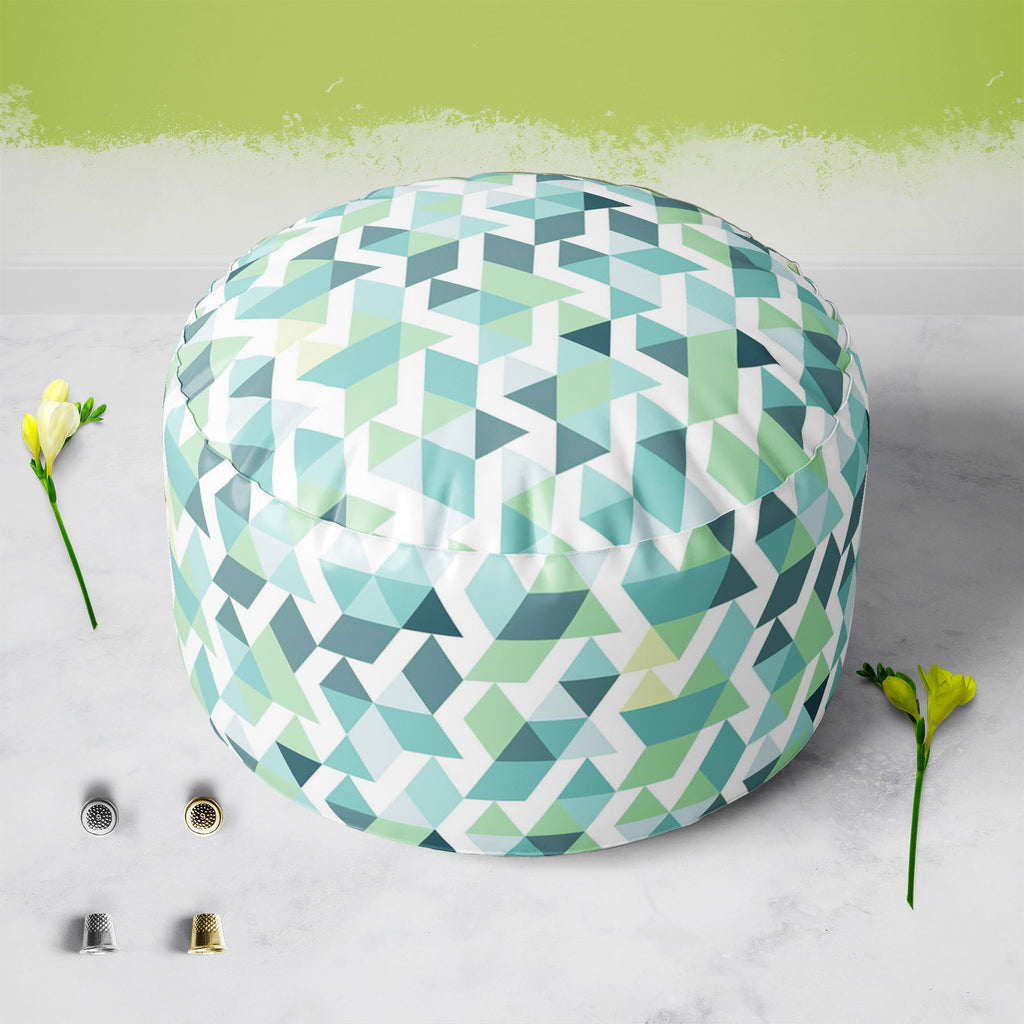 Bright Blue Triangles Footstool Footrest Puffy Pouffe Ottoman Bean Bag | Canvas Fabric-Footstools-FST_CB_BN-IC 5007502 IC 5007502, Abstract Expressionism, Abstracts, Ancient, Art and Paintings, Black and White, Business, Decorative, Digital, Digital Art, Fashion, Geometric, Geometric Abstraction, Graphic, Grid Art, Historical, Illustrations, Medieval, Modern Art, Patterns, Retro, Semi Abstract, Signs, Signs and Symbols, Triangles, Vintage, White, bright, blue, footstool, footrest, puffy, pouffe, ottoman, be