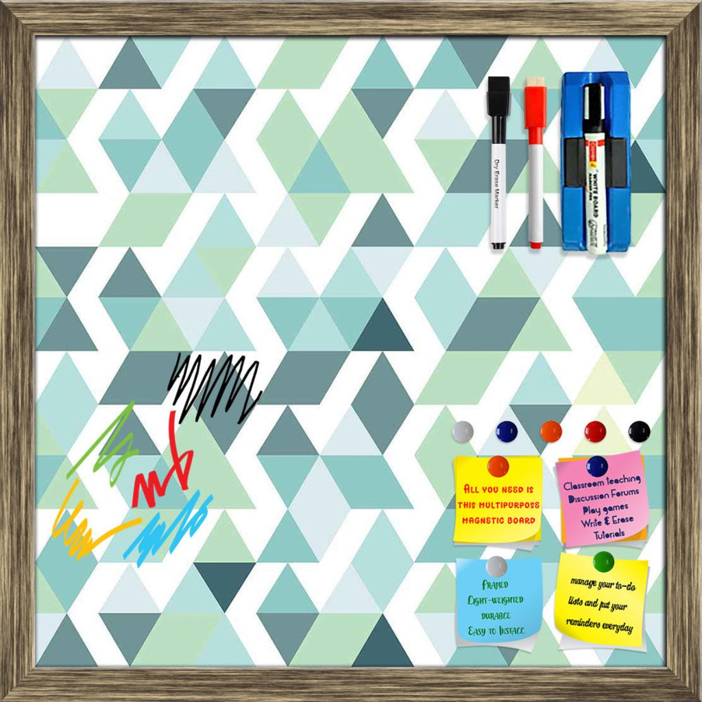 Bright Blue Triangles Framed Magnetic Dry Erase Board | Combo with Magnet Buttons & Markers-Magnetic Boards Framed-MGB_FR-IC 5007502 IC 5007502, Abstract Expressionism, Abstracts, Ancient, Art and Paintings, Black and White, Business, Decorative, Digital, Digital Art, Fashion, Geometric, Geometric Abstraction, Graphic, Grid Art, Historical, Illustrations, Medieval, Modern Art, Patterns, Retro, Semi Abstract, Signs, Signs and Symbols, Triangles, Vintage, White, bright, blue, framed, magnetic, dry, erase, boa