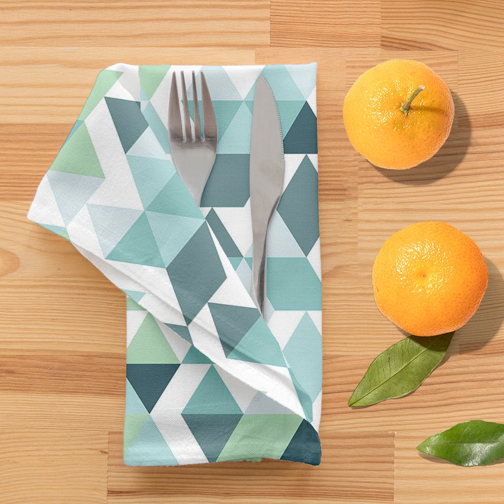 Bright Blue Triangles Table Napkin-Table Napkins-NAP_TB-IC 5007502 IC 5007502, Abstract Expressionism, Abstracts, Ancient, Art and Paintings, Black and White, Business, Decorative, Digital, Digital Art, Fashion, Geometric, Geometric Abstraction, Graphic, Grid Art, Historical, Illustrations, Medieval, Modern Art, Patterns, Retro, Semi Abstract, Signs, Signs and Symbols, Triangles, Vintage, White, bright, blue, table, napkin, abstract, art, artistic, artwork, backdrop, background, banner, block, card, color, 