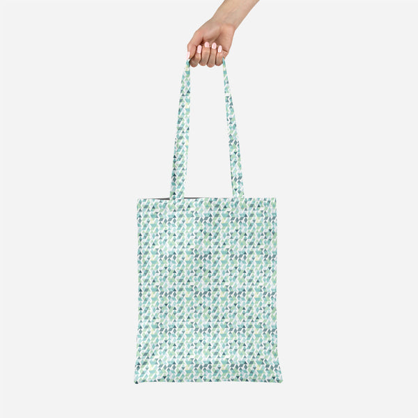 ArtzFolio Bright Blue Triangles Tote Bag Shoulder Purse | Multipurpose-Tote Bags Basic-AZ5007502TOT_RF-IC 5007502 IC 5007502, Abstract Expressionism, Abstracts, Ancient, Art and Paintings, Black and White, Business, Decorative, Digital, Digital Art, Fashion, Geometric, Geometric Abstraction, Graphic, Grid Art, Historical, Illustrations, Medieval, Modern Art, Patterns, Retro, Semi Abstract, Signs, Signs and Symbols, Triangles, Vintage, White, bright, blue, canvas, tote, bag, shoulder, purse, multipurpose, ab