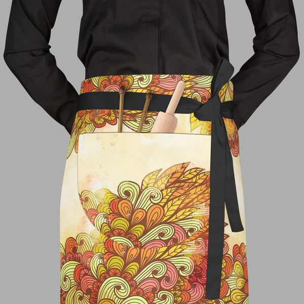 Hand Art Vintage Apron | Adjustable, Free Size & Waist Tiebacks-Aprons Waist to Feet-APR_WS_FT-IC 5007503 IC 5007503, Abstract Expressionism, Abstracts, Ancient, Art and Paintings, Botanical, Digital, Digital Art, Drawing, Fashion, Floral, Flowers, Graphic, Historical, Illustrations, Medieval, Nature, Paintings, Patterns, Retro, Scenic, Semi Abstract, Signs, Signs and Symbols, Symbols, Vintage, hand, art, full-length, waist, to, feet, apron, poly-cotton, fabric, adjustable, tiebacks, abstract, background, b