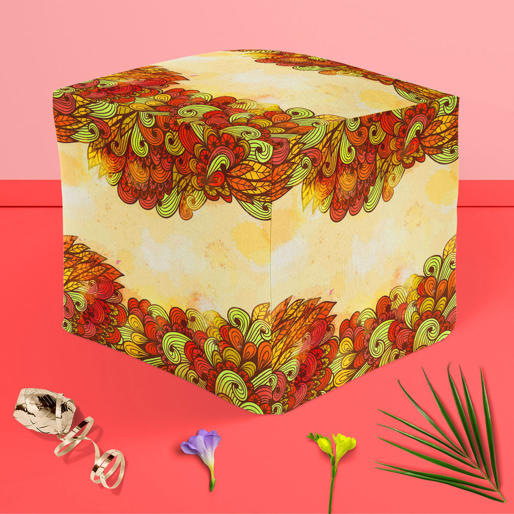 Hand Art Vintage Footstool Footrest Puffy Pouffe Ottoman Bean Bag | Canvas Fabric-Footstools-FST_CB_BN-IC 5007503 IC 5007503, Abstract Expressionism, Abstracts, Ancient, Art and Paintings, Botanical, Digital, Digital Art, Drawing, Fashion, Floral, Flowers, Graphic, Historical, Illustrations, Medieval, Nature, Paintings, Patterns, Retro, Scenic, Semi Abstract, Signs, Signs and Symbols, Symbols, Vintage, hand, art, footstool, footrest, puffy, pouffe, ottoman, bean, bag, canvas, fabric, abstract, background, b