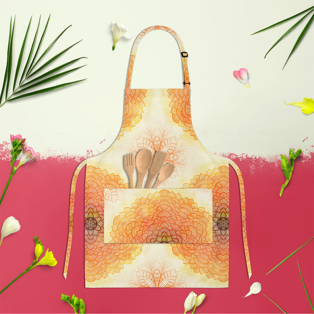 Ethnic Ornament D2 Apron | Adjustable, Free Size & Waist Tiebacks-Aprons Neck to Knee-APR_NK_KN-IC 5007504 IC 5007504, Abstract Expressionism, Abstracts, Allah, Arabic, Art and Paintings, Asian, Botanical, Circle, Cities, City Views, Culture, Drawing, Ethnic, Floral, Flowers, Geometric, Geometric Abstraction, Hinduism, Illustrations, Indian, Islam, Mandala, Nature, Paintings, Patterns, Retro, Semi Abstract, Signs, Signs and Symbols, Symbols, Traditional, Tribal, World Culture, ornament, d2, apron, adjustabl