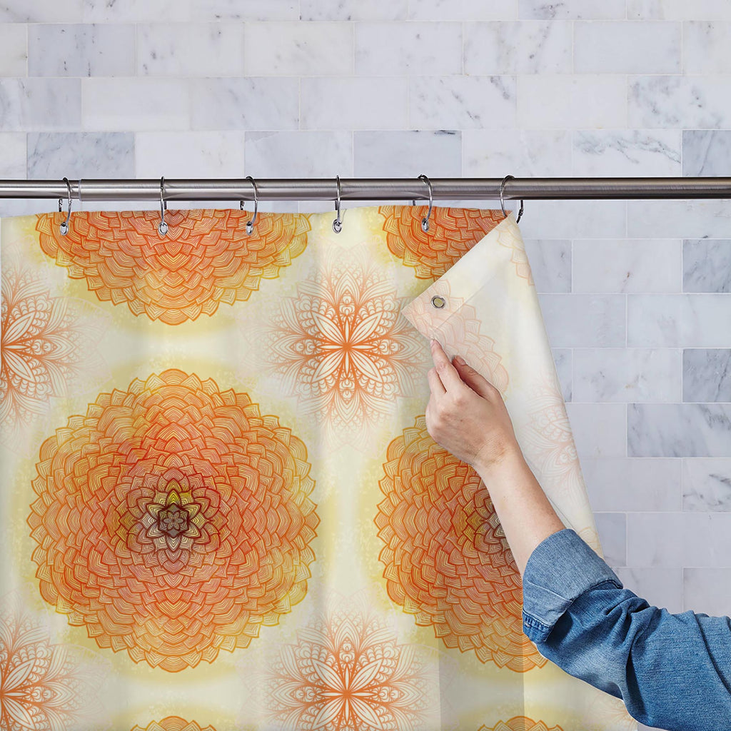 Ethnic Ornament D2 Washable Waterproof Shower Curtain-Shower Curtains-CUR_SH-IC 5007504 IC 5007504, Abstract Expressionism, Abstracts, Allah, Arabic, Art and Paintings, Asian, Botanical, Circle, Cities, City Views, Culture, Drawing, Ethnic, Floral, Flowers, Geometric, Geometric Abstraction, Hinduism, Illustrations, Indian, Islam, Mandala, Nature, Paintings, Patterns, Retro, Semi Abstract, Signs, Signs and Symbols, Symbols, Traditional, Tribal, World Culture, ornament, d2, washable, waterproof, shower, curta