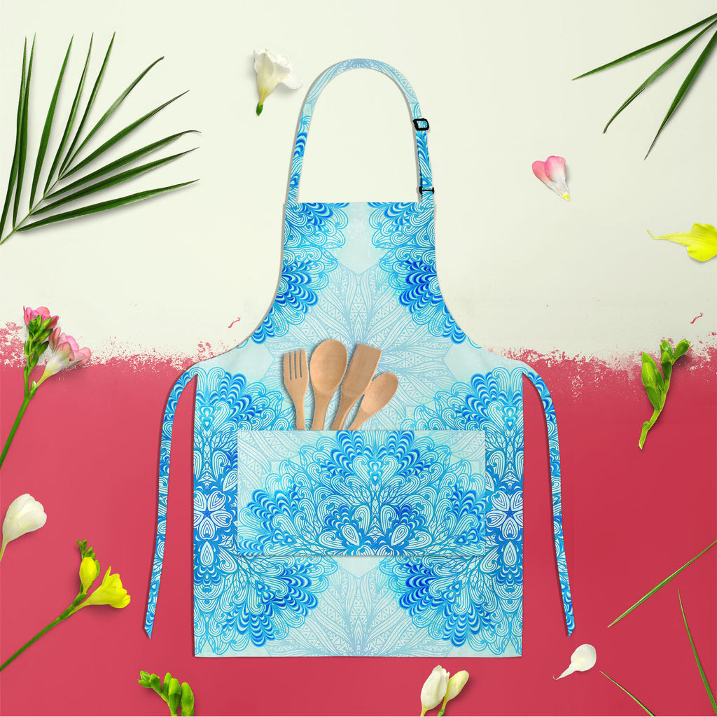 Ethnic Ornament D3 Apron | Adjustable, Free Size & Waist Tiebacks-Aprons Neck to Knee-APR_NK_KN-IC 5007505 IC 5007505, Abstract Expressionism, Abstracts, Allah, Arabic, Art and Paintings, Asian, Black and White, Botanical, Circle, Cities, City Views, Culture, Drawing, Ethnic, Floral, Flowers, Geometric, Geometric Abstraction, Hinduism, Illustrations, Indian, Islam, Mandala, Nature, Paintings, Patterns, Retro, Semi Abstract, Signs, Signs and Symbols, Symbols, Traditional, Tribal, White, World Culture, orname