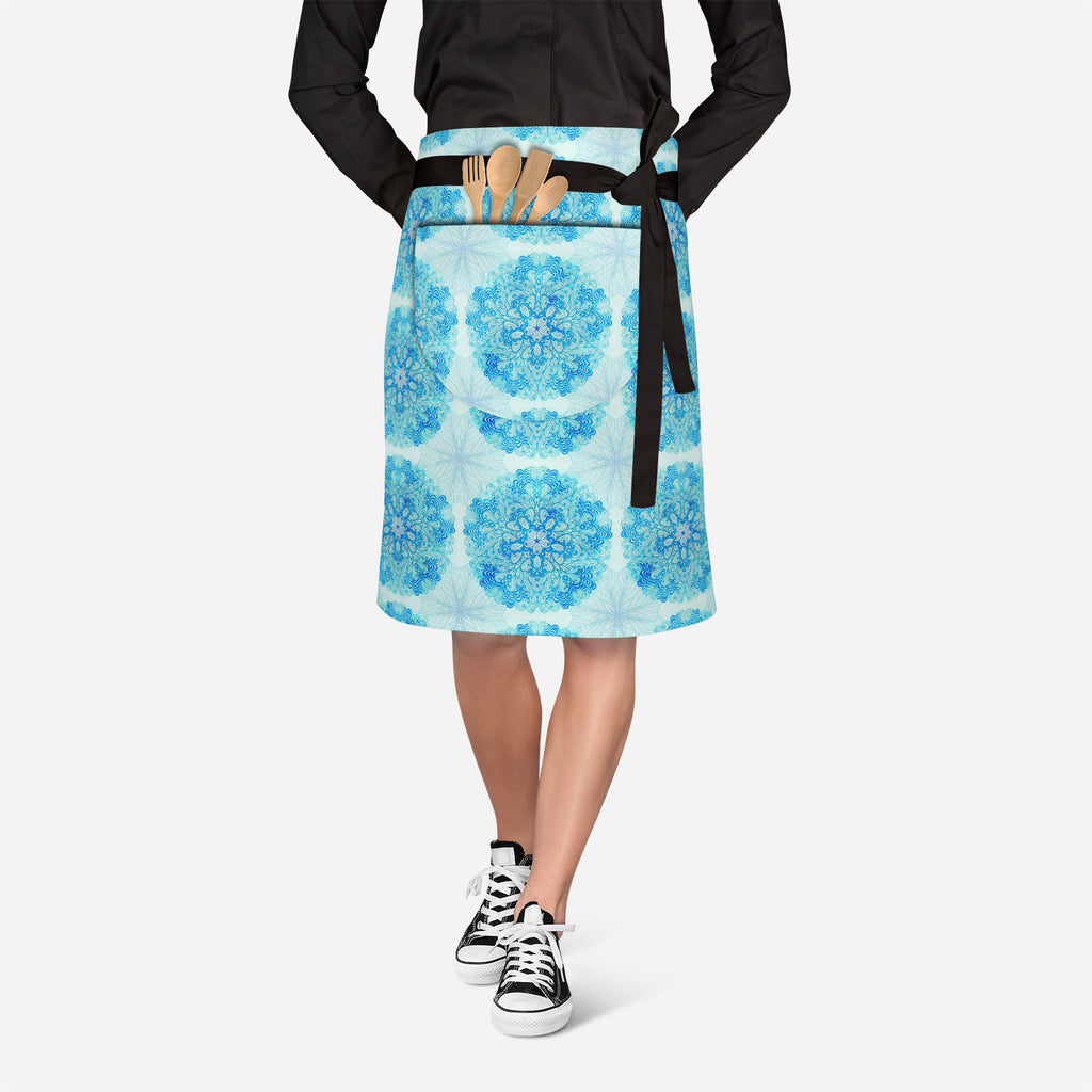 Ethnic Ornament Apron | Adjustable, Free Size & Waist Tiebacks-Apron Waist to Feet-APR_WS_KN-IC 5007505 IC 5007505, Abstract Expressionism, Abstracts, Allah, Arabic, Art and Paintings, Asian, Black and White, Botanical, Circle, Cities, City Views, Culture, Drawing, Ethnic, Floral, Flowers, Geometric, Geometric Abstraction, Hinduism, Illustrations, Indian, Islam, Mandala, Nature, Paintings, Patterns, Retro, Semi Abstract, Signs, Signs and Symbols, Symbols, Traditional, Tribal, White, World Culture, ornament,