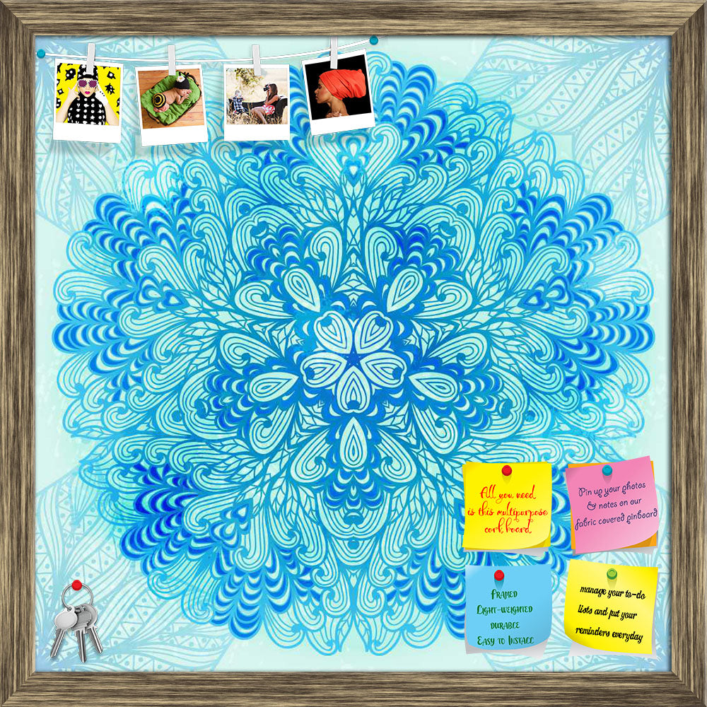 ArtzFolio Ethnic Ornament D3 Printed Bulletin Board Notice Pin Board Soft Board | Framed-Bulletin Boards Framed-AZSAO27200961BLB_FR_L-Image Code 5007505 Vishnu Image Folio Pvt Ltd, IC 5007505, ArtzFolio, Bulletin Boards Framed, Abstract, Traditional, Digital Art, ethnic, ornament, d3, printed, bulletin, board, notice, pin, soft, framed, hand, drawn, circular, blue, pin up board, push pin board, extra large cork board, big pin board, notice board, small bulletin board, cork board, wall notice board, giant co