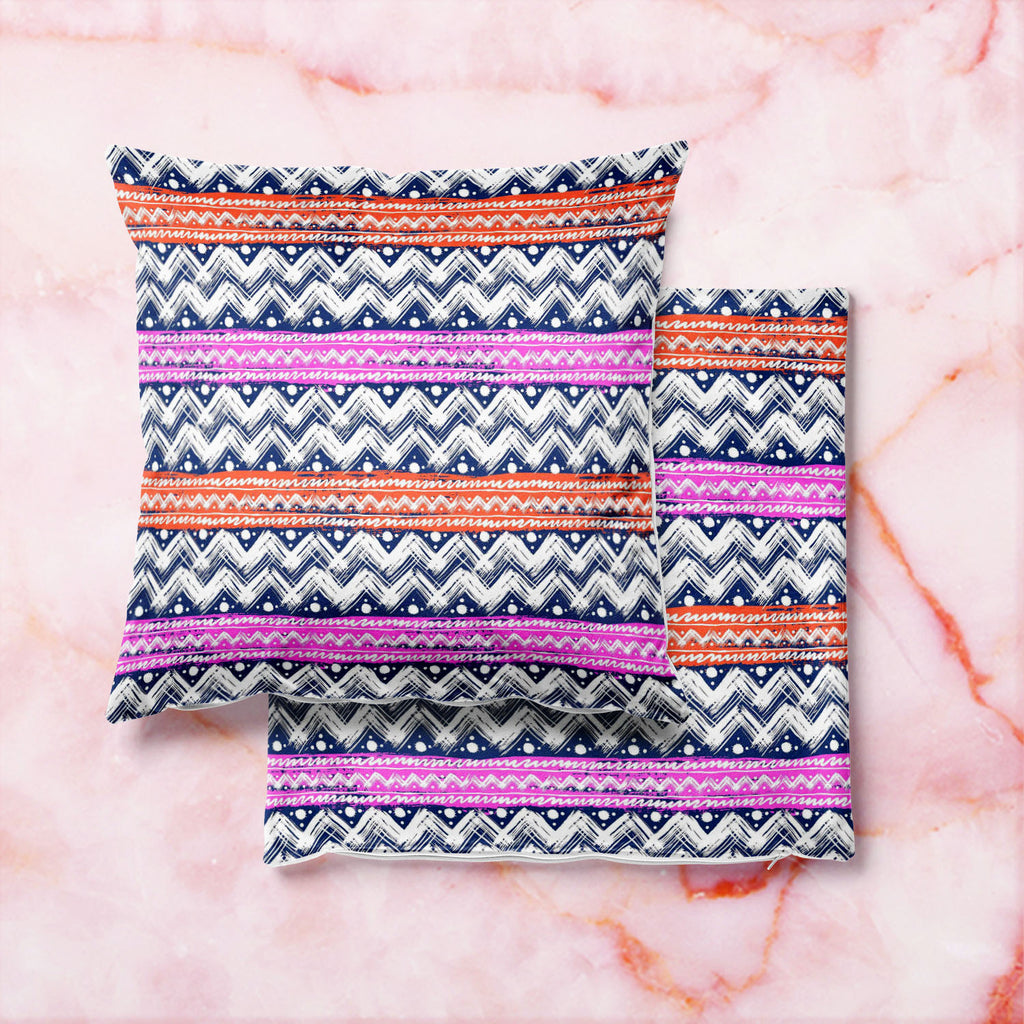 Bold Zigzag Cushion Cover Throw Pillow-Cushion Covers-CUS_CV-IC 5007506 IC 5007506, Christianity, Culture, Ethnic, Fashion, Illustrations, Patterns, Stripes, Traditional, Tribal, World Culture, bold, zigzag, cushion, cover, throw, pillow, vector, seamless, pattern, hand, painted, brushstrokes, bright, colors, print, wallpaper, fall, winter, fabric, textile, christmas, wrapping, paper, artzfolio, cushion cover, cushion 16x16 set of 5, cushions, cushion covers 16 inch x 16 inch, cushion covers, cushion cover 