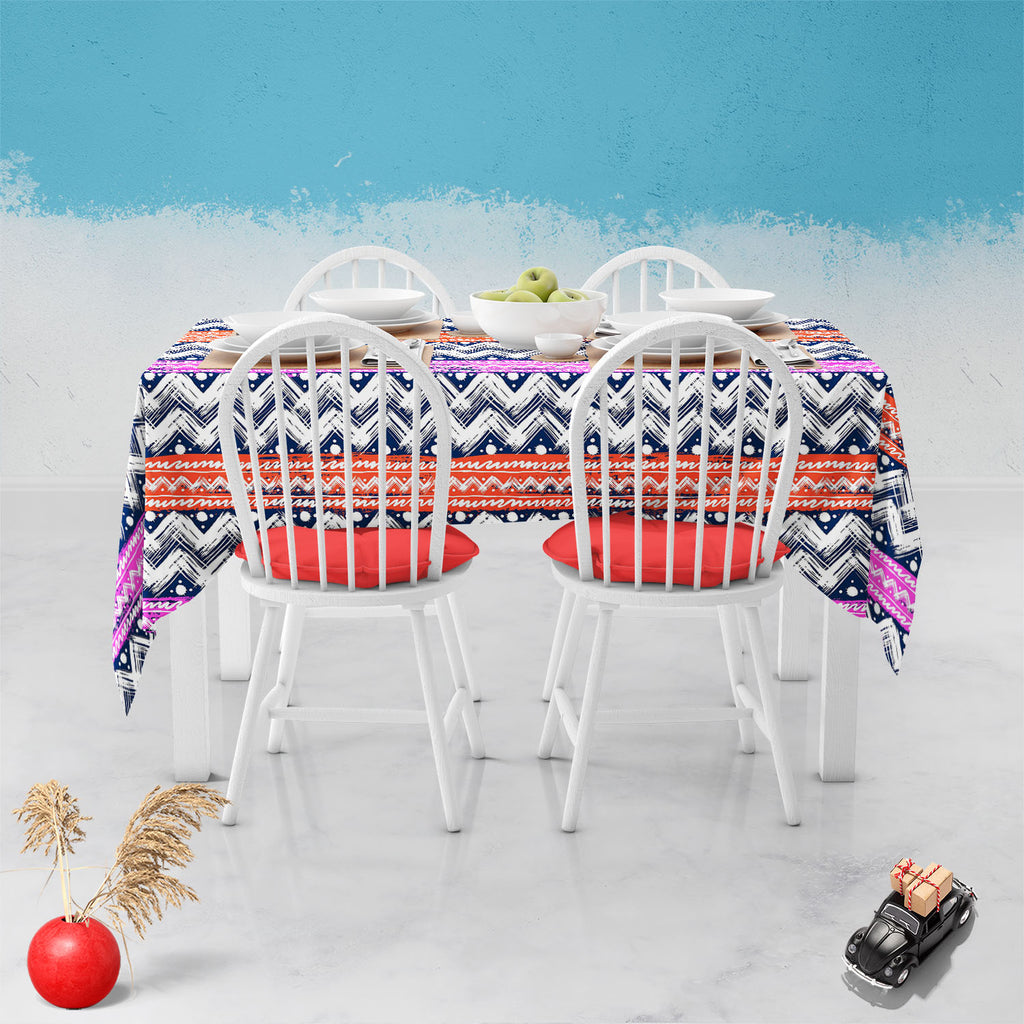 Bold Zigzag Table Cloth Cover-Table Covers-CVR_TB_NR-IC 5007506 IC 5007506, Christianity, Culture, Ethnic, Fashion, Illustrations, Patterns, Stripes, Traditional, Tribal, World Culture, bold, zigzag, table, cloth, cover, vector, seamless, pattern, hand, painted, brushstrokes, bright, colors, print, wallpaper, fall, winter, fabric, textile, christmas, wrapping, paper, artzfolio, table cloth, table cover, dining table cloth, round table cloth, plastic sheet for dining table, center table cloth, table clothes,