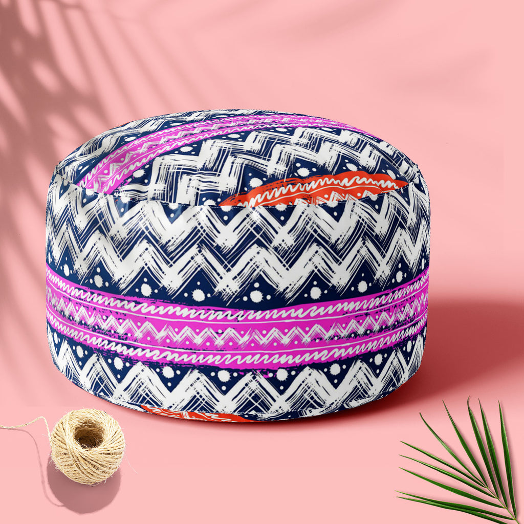 Bold Zigzag Footstool Footrest Puffy Pouffe Ottoman Bean Bag | Canvas Fabric-Footstools-FST_CB_BN-IC 5007506 IC 5007506, Christianity, Culture, Ethnic, Fashion, Illustrations, Patterns, Stripes, Traditional, Tribal, World Culture, bold, zigzag, footstool, footrest, puffy, pouffe, ottoman, bean, bag, canvas, fabric, vector, seamless, pattern, hand, painted, brushstrokes, bright, colors, print, wallpaper, fall, winter, textile, christmas, wrapping, paper, artzfolio, pouf, ottoman stool, ottoman furniture, ott