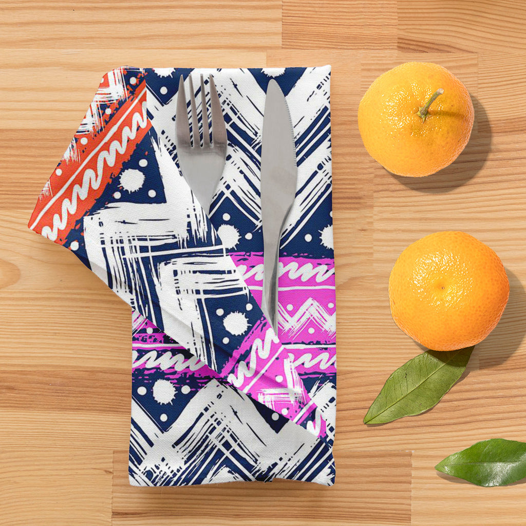 Bold Zigzag Table Napkin-Table Napkins-NAP_TB-IC 5007506 IC 5007506, Christianity, Culture, Ethnic, Fashion, Illustrations, Patterns, Stripes, Traditional, Tribal, World Culture, bold, zigzag, table, napkin, vector, seamless, pattern, hand, painted, brushstrokes, bright, colors, print, wallpaper, fall, winter, fabric, textile, christmas, wrapping, paper, artzfolio, napkins, table napkins cotton set of 6, dining table napkins set of 6, cloth napkins for dining table, cotton napkins for dining table, cocktail