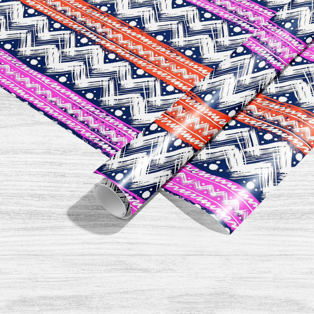 Bold Zigzag Art & Craft Gift Wrapping Paper-Wrapping Papers-WRP_PP-IC 5007506 IC 5007506, Christianity, Culture, Ethnic, Fashion, Illustrations, Patterns, Stripes, Traditional, Tribal, World Culture, bold, zigzag, art, craft, gift, wrapping, paper, vector, seamless, pattern, hand, painted, brushstrokes, bright, colors, print, wallpaper, fall, winter, fabric, textile, christmas, artzfolio, wrapping paper, gift wrapping paper, gift wrapping, birthday wrapping paper, holiday wrapping paper, cool wrapping paper