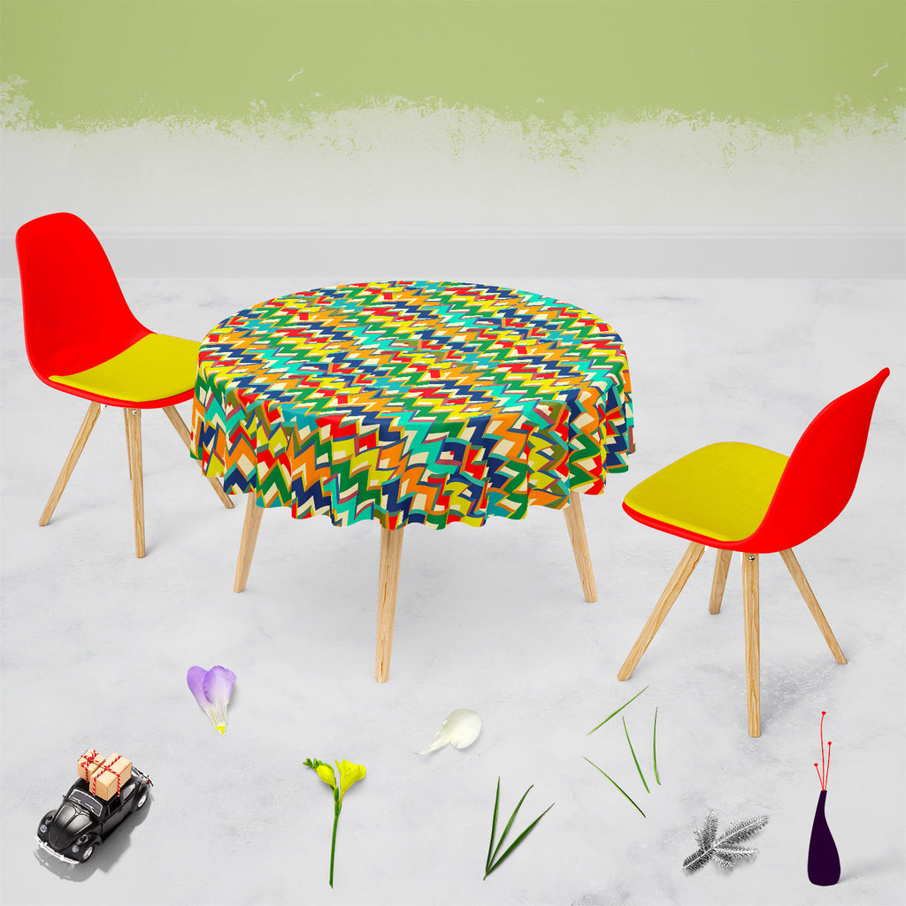 Zigzag Table Cloth Cover-Table Covers-CVR_TB_RD-IC 5007508 IC 5007508, Abstract Expressionism, Abstracts, Ancient, Bohemian, Chevron, Digital, Digital Art, Drawing, Geometric, Geometric Abstraction, Graffiti, Graphic, Hipster, Historical, Illustrations, Medieval, Modern Art, Patterns, Retro, Semi Abstract, Signs, Signs and Symbols, Splatter, Stripes, Triangles, Vintage, Watercolour, zigzag, table, cloth, cover, abstract, argyle, background, blue, boho, bold, brush, colourful, design, drawn, fabric, geometry
