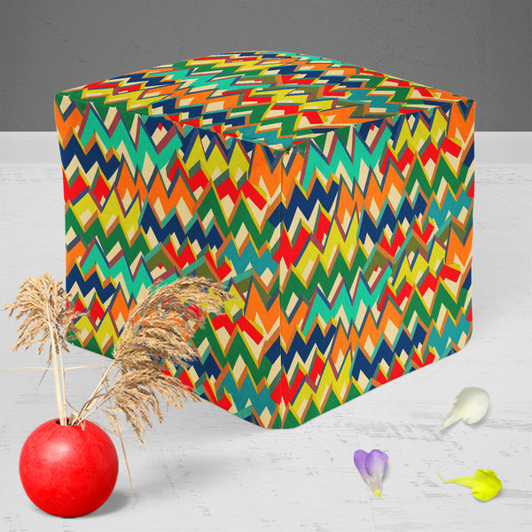 Zigzag Footstool Footrest Puffy Pouffe Ottoman Bean Bag | Canvas Fabric-Footstools-FST_CB_BN-IC 5007508 IC 5007508, Abstract Expressionism, Abstracts, Ancient, Bohemian, Chevron, Digital, Digital Art, Drawing, Geometric, Geometric Abstraction, Graffiti, Graphic, Hipster, Historical, Illustrations, Medieval, Modern Art, Patterns, Retro, Semi Abstract, Signs, Signs and Symbols, Splatter, Stripes, Triangles, Vintage, Watercolour, zigzag, puffy, pouffe, ottoman, footstool, footrest, bean, bag, canvas, fabric, a
