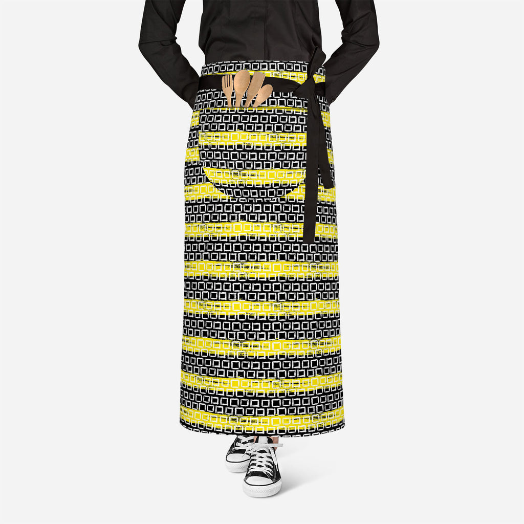 Mixed Geometric Art Apron | Adjustable, Free Size & Waist Tiebacks-Aprons Waist to Knee-APR_WS_FT-IC 5007509 IC 5007509, Black, Black and White, Fashion, Geometric, Geometric Abstraction, Illustrations, Patterns, White, mixed, art, apron, adjustable, free, size, waist, tiebacks, vector, pattern, small, hand, painted, squares, placed, rows, bright, yellow, web, print, summer, fall, textile, fabric, wallpaper, wrapping, paper, artzfolio, kitchen apron, white apron, kids apron, cooking apron, chef apron, apron