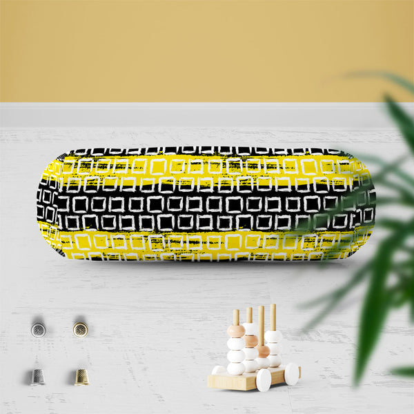 Mixed Geometric Art D1 Bolster Cover Booster Cases | Concealed Zipper Opening-Bolster Covers-BOL_CV_ZP-IC 5007509 IC 5007509, Black, Black and White, Fashion, Geometric, Geometric Abstraction, Illustrations, Patterns, White, mixed, art, d1, bolster, cover, booster, cases, zipper, opening, poly, cotton, fabric, vector, pattern, small, hand, painted, squares, placed, rows, bright, yellow, web, print, summer, fall, textile, wallpaper, wrapping, paper, artzfolio, bolster covers, round pillow cover, masand cover