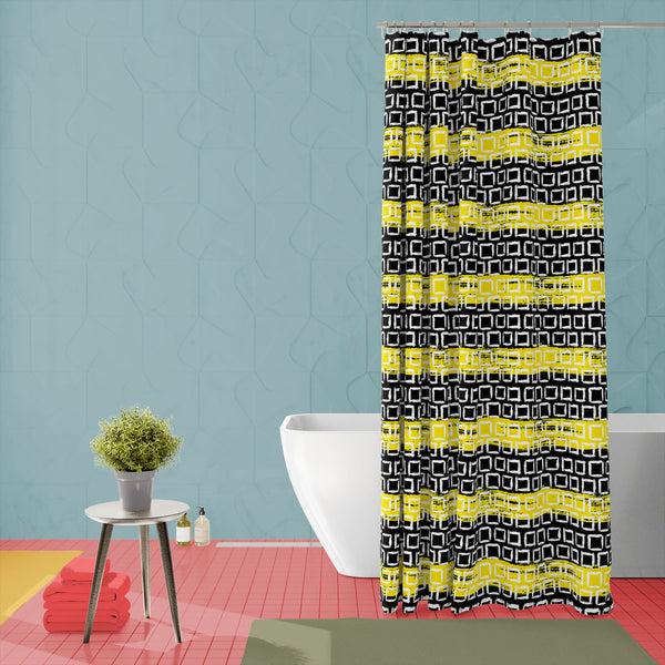Mixed Geometric Art D1 Washable Waterproof Shower Curtain-Shower Curtains-CUR_SH-IC 5007509 IC 5007509, Black, Black and White, Fashion, Geometric, Geometric Abstraction, Illustrations, Patterns, White, mixed, art, d1, washable, waterproof, polyester, shower, curtain, eyelets, vector, pattern, small, hand, painted, squares, placed, rows, bright, yellow, web, print, summer, fall, textile, fabric, wallpaper, wrapping, paper, artzfolio, shower curtain, bathroom curtain, eyelet shower curtain, waterproof shower