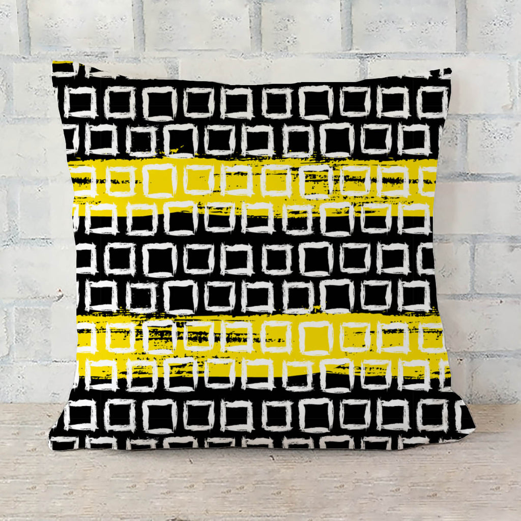 ArtzFolio Mixed Geometric Art D1 Cushion Cover Throw Pillow-Cushion Covers-AZHFR27514901CUS_CV_L-Image Code 5007509 Vishnu Image Folio Pvt Ltd, IC 5007509, ArtzFolio, Cushion Covers, Abstract, Digital Art, mixed, geometric, art, d1, cushion, cover, throw, pillow, vector, pattern, small, hand, painted, squares, placed, rows, bright, yellow, white, black, web, print, summer, fall, fashion, textile, fabric, wallpaper, wrapping, paper, sofa throws, single throw pillow, zippered throw pillow cover, satin pillow 