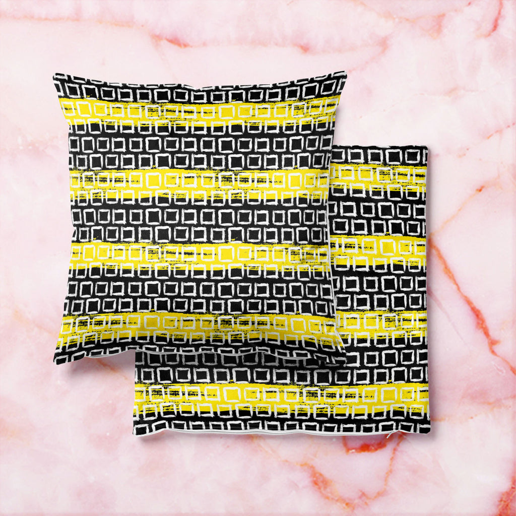 Mixed Geometric Art D1 Cushion Cover Throw Pillow-Cushion Covers-CUS_CV-IC 5007509 IC 5007509, Black, Black and White, Fashion, Geometric, Geometric Abstraction, Illustrations, Patterns, White, mixed, art, d1, cushion, cover, throw, pillow, vector, pattern, small, hand, painted, squares, placed, rows, bright, yellow, web, print, summer, fall, textile, fabric, wallpaper, wrapping, paper, artzfolio, cushion cover, cushion 16x16 set of 5, cushions, cushion covers 16 inch x 16 inch, cushion covers, cushion cove