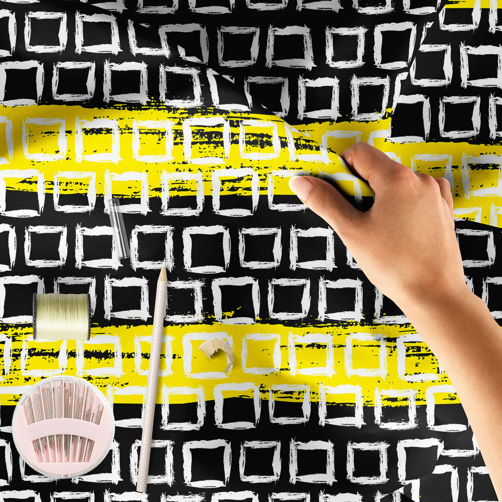 Mixed Geometric Art D1 Sofa Fabric by Metre | Upholstery For Sofa, Curtains & Cushions-Sofa Fabrics-SOF_FB-IC 5007509 IC 5007509, Black, Black and White, Fashion, Geometric, Geometric Abstraction, Illustrations, Patterns, White, mixed, art, d1, sofa, fabric, by, metre, upholstery, for, curtains, cushions, vector, pattern, small, hand, painted, squares, placed, rows, bright, yellow, web, print, summer, fall, textile, wallpaper, wrapping, paper, artzfolio, cotton fabric, upholstery fabric, cotton cloth materi