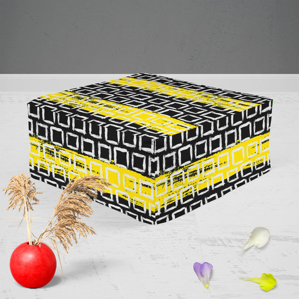 Mixed Geometric Art D1 Footstool Footrest Puffy Pouffe Ottoman Bean Bag | Canvas Fabric-Footstools-FST_CB_BN-IC 5007509 IC 5007509, Black, Black and White, Fashion, Geometric, Geometric Abstraction, Illustrations, Patterns, White, mixed, art, d1, footstool, footrest, puffy, pouffe, ottoman, bean, bag, floor, cushion, pillow, canvas, fabric, vector, pattern, small, hand, painted, squares, placed, rows, bright, yellow, web, print, summer, fall, textile, wallpaper, wrapping, paper, artzfolio, pouf, ottoman sto
