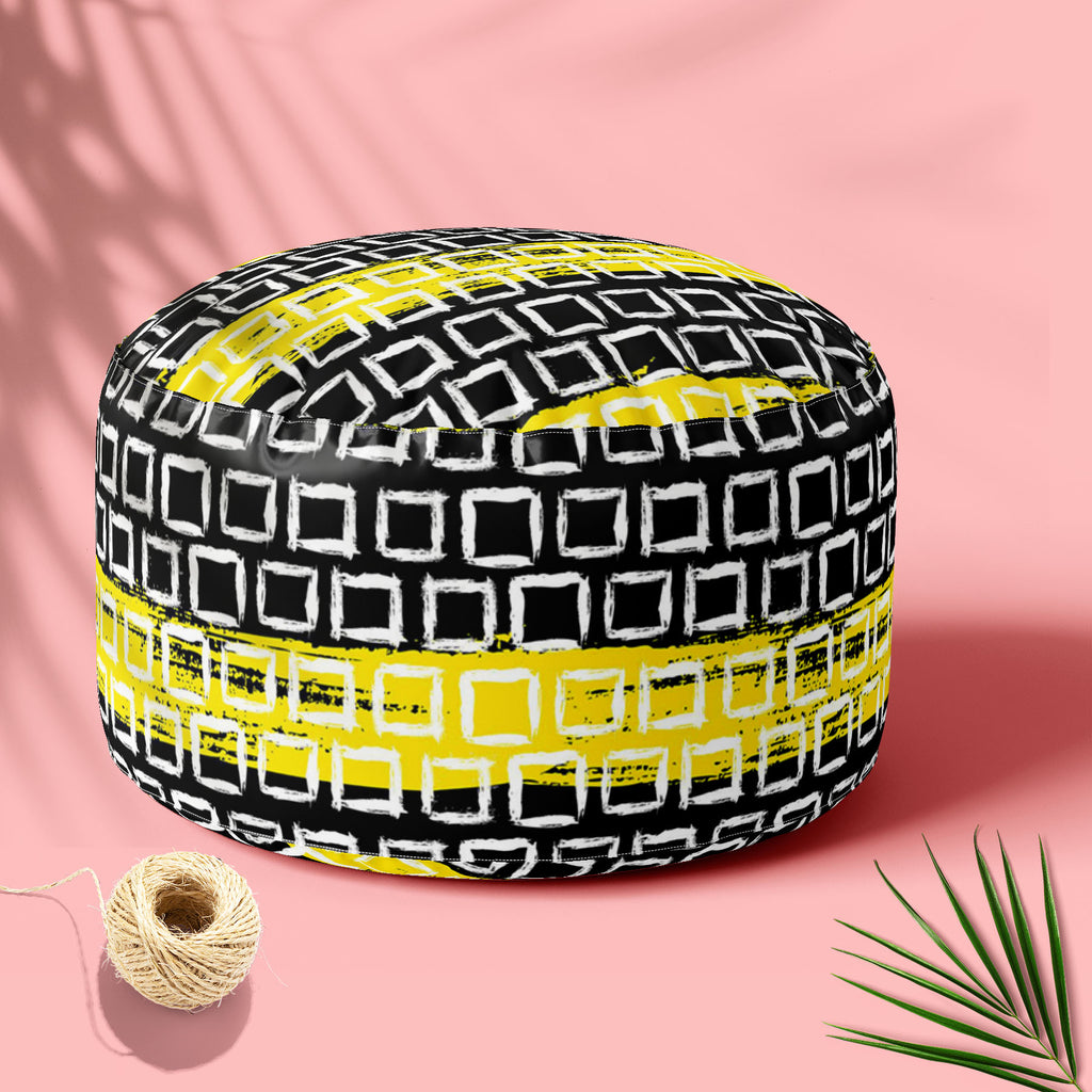 Mixed Geometric Art D1 Footstool Footrest Puffy Pouffe Ottoman Bean Bag | Canvas Fabric-Footstools-FST_CB_BN-IC 5007509 IC 5007509, Black, Black and White, Fashion, Geometric, Geometric Abstraction, Illustrations, Patterns, White, mixed, art, d1, footstool, footrest, puffy, pouffe, ottoman, bean, bag, canvas, fabric, vector, pattern, small, hand, painted, squares, placed, rows, bright, yellow, web, print, summer, fall, textile, wallpaper, wrapping, paper, artzfolio, pouf, ottoman stool, ottoman furniture, o