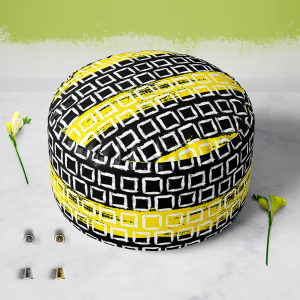 Mixed Geometric Art D1 Footstool Footrest Puffy Pouffe Ottoman Bean Bag | Canvas Fabric-Footstools-FST_CB_BN-IC 5007509 IC 5007509, Black, Black and White, Fashion, Geometric, Geometric Abstraction, Illustrations, Patterns, White, mixed, art, d1, footstool, footrest, puffy, pouffe, ottoman, bean, bag, floor, cushion, pillow, canvas, fabric, vector, pattern, small, hand, painted, squares, placed, rows, bright, yellow, web, print, summer, fall, textile, wallpaper, wrapping, paper, artzfolio, pouf, ottoman sto
