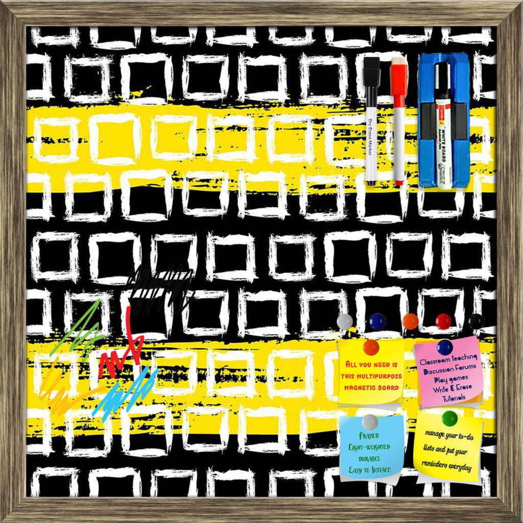 Mixed Geometric Art Framed Magnetic Dry Erase Board | Combo with Magnet Buttons & Markers-Magnetic Boards Framed-MGB_FR-IC 5007509 IC 5007509, Black, Black and White, Fashion, Geometric, Geometric Abstraction, Illustrations, Patterns, White, mixed, art, framed, magnetic, dry, erase, board, printed, whiteboard, with, 4, magnets, 2, markers, 1, duster, vector, pattern, small, hand, painted, squares, placed, rows, bright, yellow, web, print, summer, fall, textile, fabric, wallpaper, wrapping, paper, artzfolio,