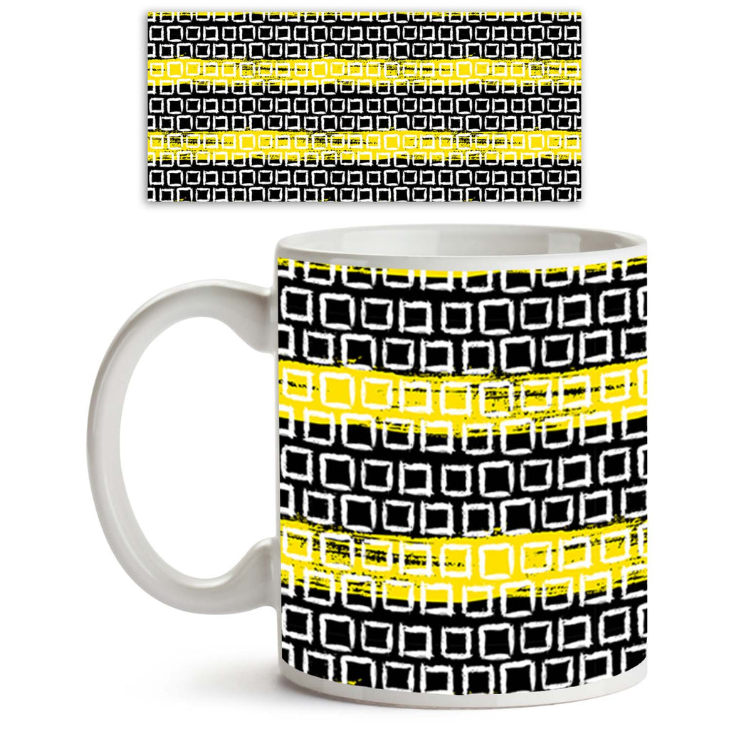 Mixed Geometric Art Ceramic Coffee Tea Mug Inside White-Coffee Mugs-MUG-IC 5007509 IC 5007509, Black, Black and White, Fashion, Geometric, Geometric Abstraction, Illustrations, Patterns, White, mixed, art, ceramic, coffee, tea, mug, inside, vector, pattern, small, hand, painted, squares, placed, rows, bright, yellow, web, print, summer, fall, textile, fabric, wallpaper, wrapping, paper, artzfolio, coffee mugs, custom coffee mugs, promotional coffee mugs, printed cup, promotional coffee cups, personalized ce