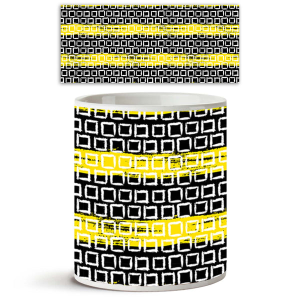 Mixed Geometric Art Ceramic Coffee Tea Mug Inside White-Coffee Mugs-MUG-IC 5007509 IC 5007509, Black, Black and White, Fashion, Geometric, Geometric Abstraction, Illustrations, Patterns, White, mixed, art, ceramic, coffee, tea, mug, inside, vector, pattern, small, hand, painted, squares, placed, rows, bright, yellow, web, print, summer, fall, textile, fabric, wallpaper, wrapping, paper, artzfolio, coffee mugs, custom coffee mugs, promotional coffee mugs, printed cup, promotional coffee cups, personalized ce
