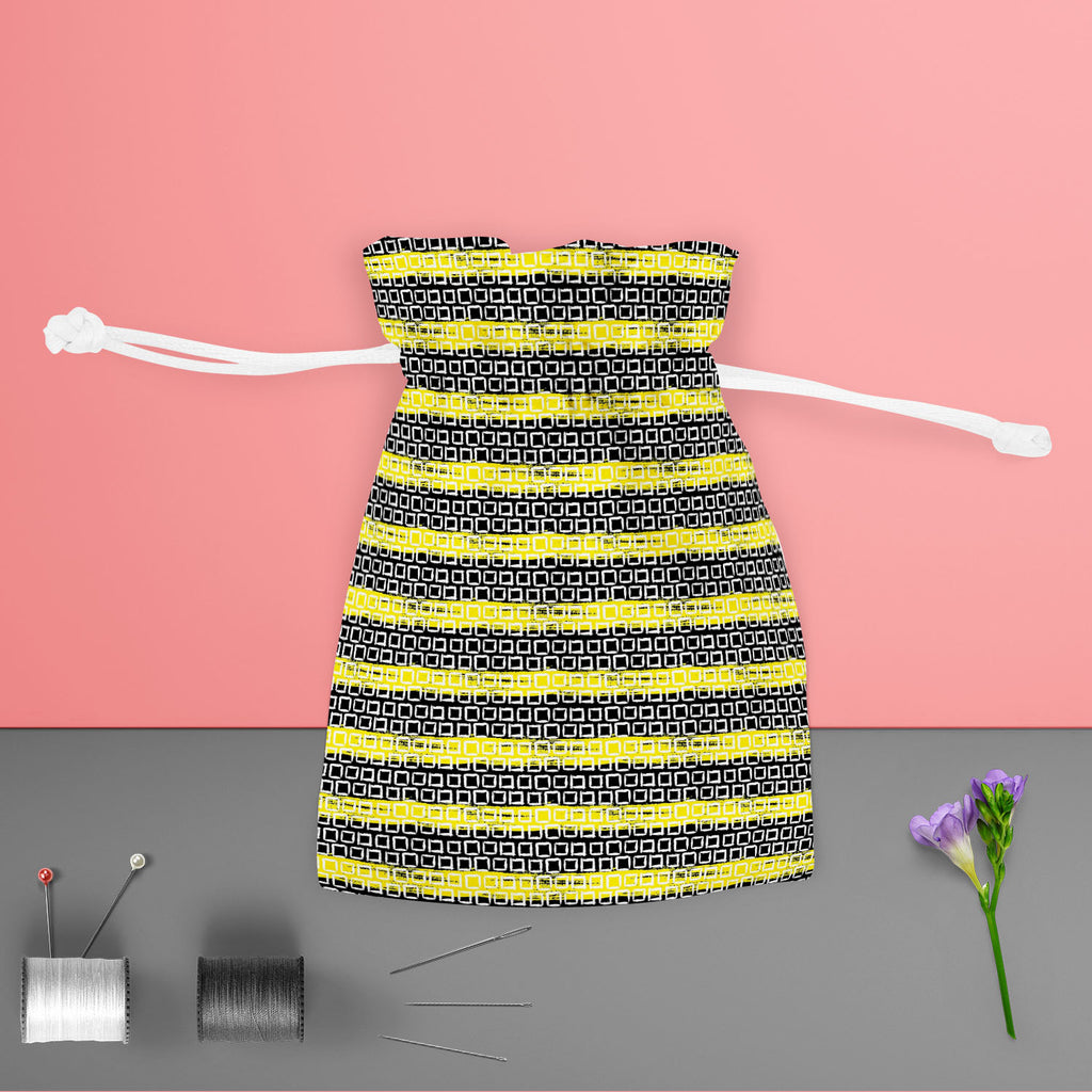 Mixed Geometric Art D1 Pouch Wrist Potli Bag | Bag for Weddings & Casual Parties-Drawstring Pouches-PCH_FB_DS-IC 5007509 IC 5007509, Black, Black and White, Fashion, Geometric, Geometric Abstraction, Illustrations, Patterns, White, mixed, art, d1, pouch, wrist, potli, bag, for, weddings, casual, parties, vector, pattern, small, hand, painted, squares, placed, rows, bright, yellow, web, print, summer, fall, textile, fabric, wallpaper, wrapping, paper, artzfolio, drawstring bag, drawstring sack, string bag, d