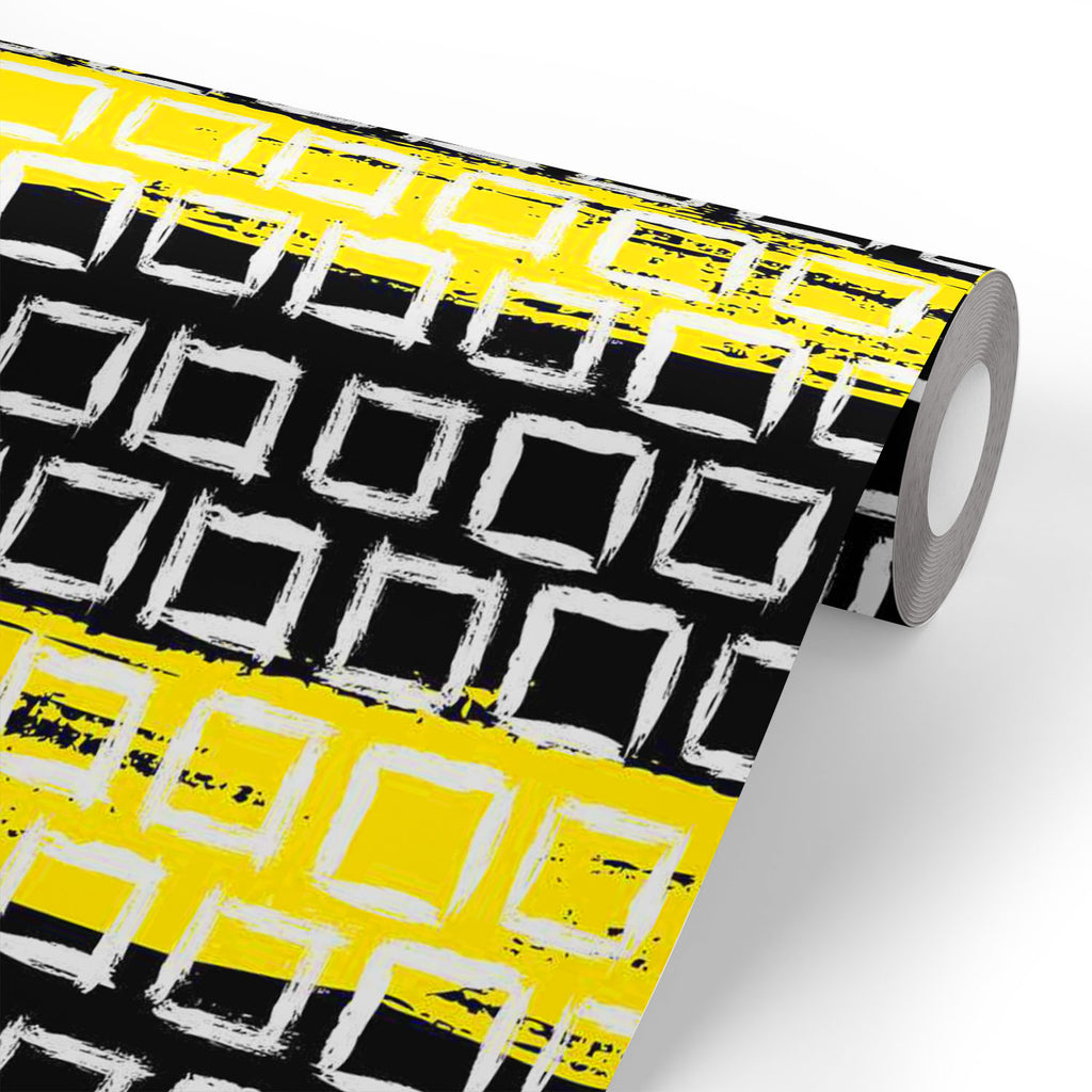 Mixed Geometric Art Wallpaper Roll-Wallpapers Peel & Stick-WAL_PA-IC 5007509 IC 5007509, Black, Black and White, Fashion, Geometric, Geometric Abstraction, Illustrations, Patterns, White, mixed, art, wallpaper, roll, vector, pattern, small, hand, painted, squares, placed, rows, bright, yellow, web, print, summer, fall, textile, fabric, wrapping, paper, artzfolio, wallpapers for bedroom, wall papers full sheet for living room, wallpapers for home, pvc wallpaper, peel stick wallpaper, wall paper, adhesive wal