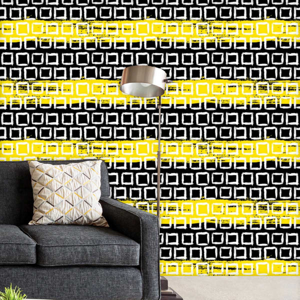 Mixed Geometric Art D1 Wallpaper Roll-Wallpapers Peel & Stick-WAL_PA-IC 5007509 IC 5007509, Black, Black and White, Fashion, Geometric, Geometric Abstraction, Illustrations, Patterns, White, mixed, art, d1, peel, stick, vinyl, wallpaper, roll, non-pvc, self-adhesive, eco-friendly, water-repellent, scratch-resistant, vector, pattern, small, hand, painted, squares, placed, rows, bright, yellow, web, print, summer, fall, textile, fabric, wrapping, paper, artzfolio, wallpapers for bedroom, wall papers full shee
