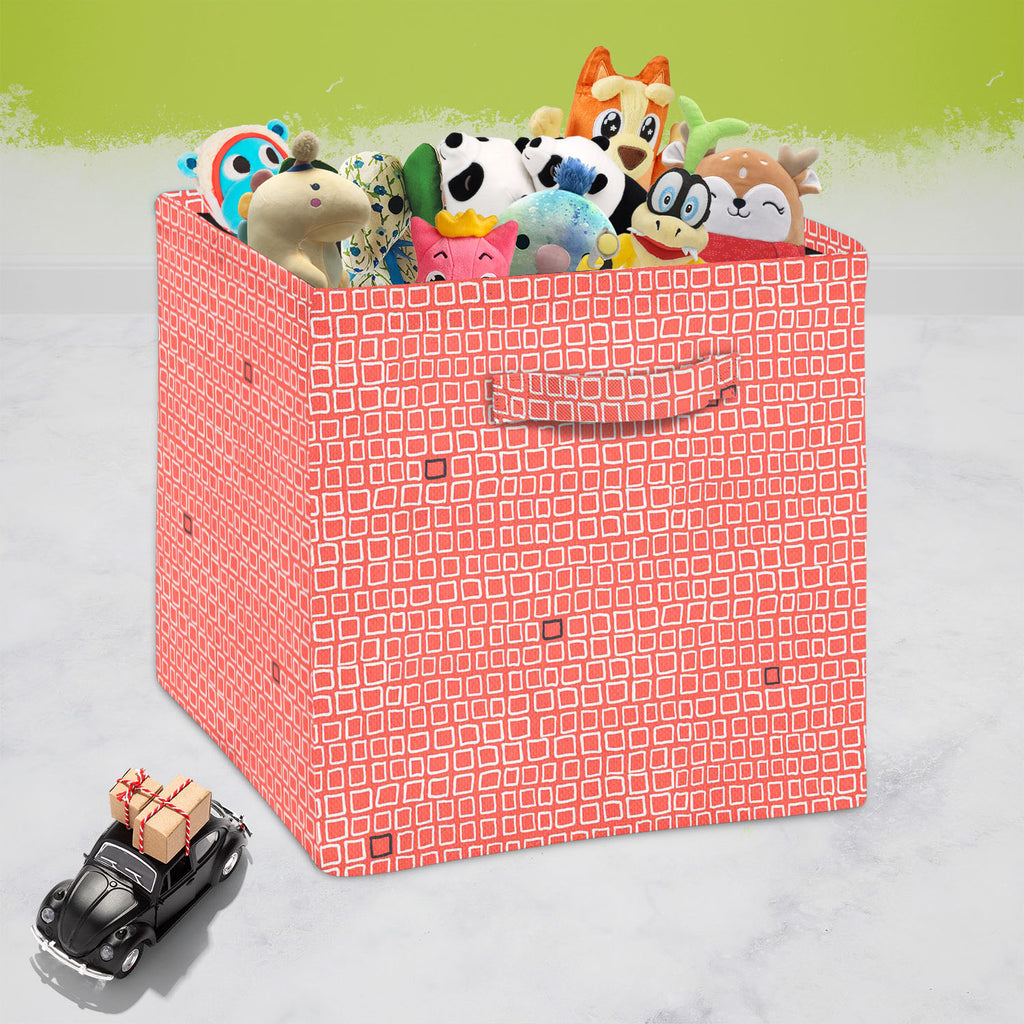 Mixed Geometric Art D2 Foldable Open Storage Bin | Organizer Box, Toy Basket, Shelf Box, Laundry Bag | Canvas Fabric-Storage Bins-STR_BI_CB-IC 5007510 IC 5007510, Fashion, Geometric, Geometric Abstraction, Hipster, Illustrations, Patterns, mixed, art, d2, foldable, open, storage, bin, organizer, box, toy, basket, shelf, laundry, bag, canvas, fabric, vector, pattern, small, hand, drawn, squares, placed, rows, bright, colors, style, web, print, summer, fall, textile, wallpaper, wrapping, paper, artzfolio, lau