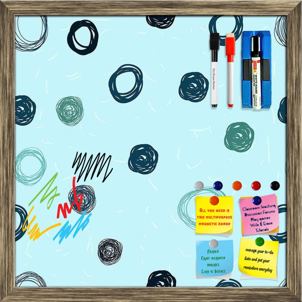 Circled Sketch Framed Magnetic Dry Erase Board | Combo with Magnet Buttons & Markers-Magnetic Boards Framed-MGB_FR-IC 5007512 IC 5007512, Abstract Expressionism, Abstracts, Ancient, Art and Paintings, Black and White, Circle, Decorative, Digital, Digital Art, Dots, Fashion, Geometric, Geometric Abstraction, Graphic, Hand Drawn, Historical, Illustrations, Medieval, Modern Art, Nature, Patterns, Retro, Scenic, Semi Abstract, Signs, Signs and Symbols, Sketches, Vintage, White, circled, sketch, framed, magnetic