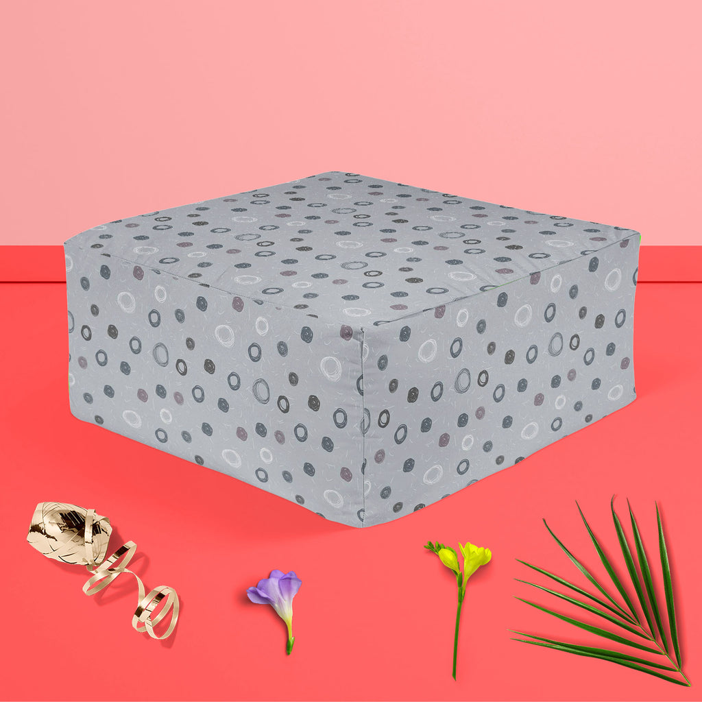 Hand Drawn Design D2 Footstool Footrest Puffy Pouffe Ottoman Bean Bag | Canvas Fabric-Footstools-FST_CB_BN-IC 5007515 IC 5007515, Abstract Expressionism, Abstracts, Ancient, Art and Paintings, Circle, Decorative, Digital, Digital Art, Dots, Drawing, Fashion, Geometric, Geometric Abstraction, Graphic, Hand Drawn, Historical, Illustrations, Medieval, Modern Art, Patterns, Retro, Science Fiction, Semi Abstract, Signs, Signs and Symbols, Sketches, Vintage, hand, drawn, design, d2, footstool, footrest, puffy, po