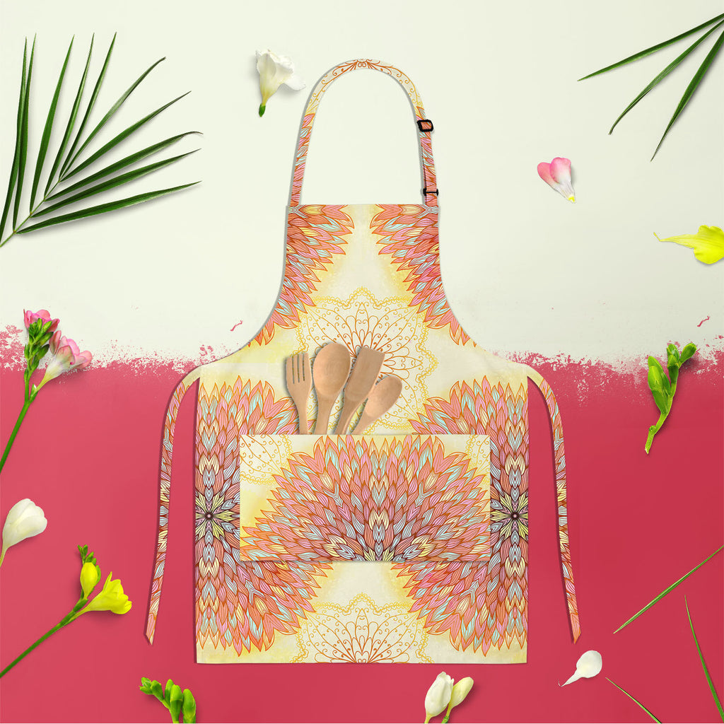 Ethnic Ornament D4 Apron | Adjustable, Free Size & Waist Tiebacks-Aprons Neck to Knee-APR_NK_KN-IC 5007516 IC 5007516, Abstract Expressionism, Abstracts, Allah, Arabic, Art and Paintings, Asian, Botanical, Circle, Cities, City Views, Culture, Drawing, Ethnic, Floral, Flowers, Geometric, Geometric Abstraction, Hinduism, Illustrations, Indian, Islam, Mandala, Nature, Paintings, Patterns, Retro, Semi Abstract, Signs, Signs and Symbols, Symbols, Traditional, Tribal, World Culture, ornament, d4, apron, adjustabl