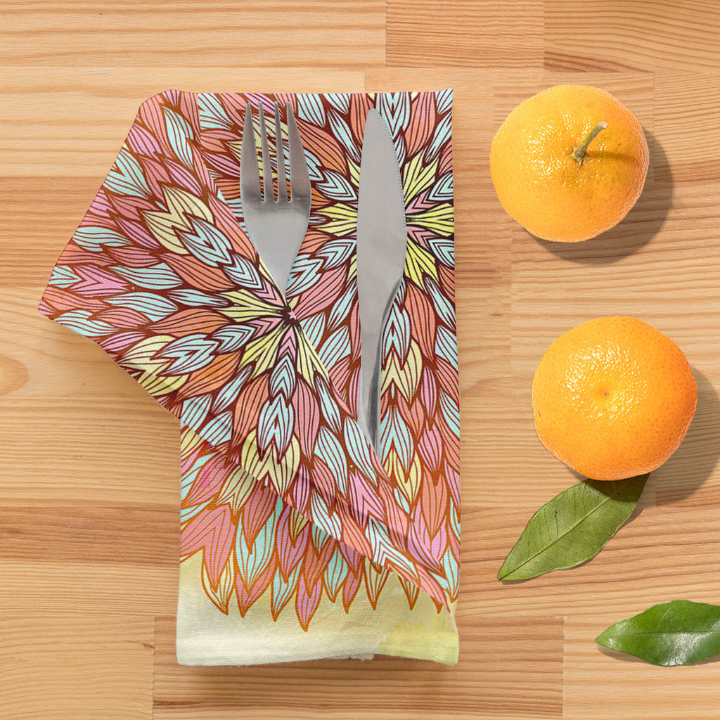 Ethnic Ornament D4 Table Napkin-Table Napkins-NAP_TB-IC 5007516 IC 5007516, Abstract Expressionism, Abstracts, Allah, Arabic, Art and Paintings, Asian, Botanical, Circle, Cities, City Views, Culture, Drawing, Ethnic, Floral, Flowers, Geometric, Geometric Abstraction, Hinduism, Illustrations, Indian, Islam, Mandala, Nature, Paintings, Patterns, Retro, Semi Abstract, Signs, Signs and Symbols, Symbols, Traditional, Tribal, World Culture, ornament, d4, table, napkin, abstract, art, background, blue, brown, colo