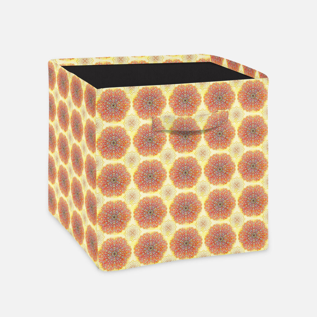 Ethnic Ornament Foldable Open Storage Bin | Organizer Box, Toy Basket, Shelf Box, Laundry Bag | Canvas Fabric-Storage Bins-STR_BI_CB-IC 5007516 IC 5007516, Abstract Expressionism, Abstracts, Allah, Arabic, Art and Paintings, Asian, Botanical, Circle, Cities, City Views, Culture, Drawing, Ethnic, Floral, Flowers, Geometric, Geometric Abstraction, Hinduism, Illustrations, Indian, Islam, Mandala, Nature, Paintings, Patterns, Retro, Semi Abstract, Signs, Signs and Symbols, Symbols, Traditional, Tribal, World Cu