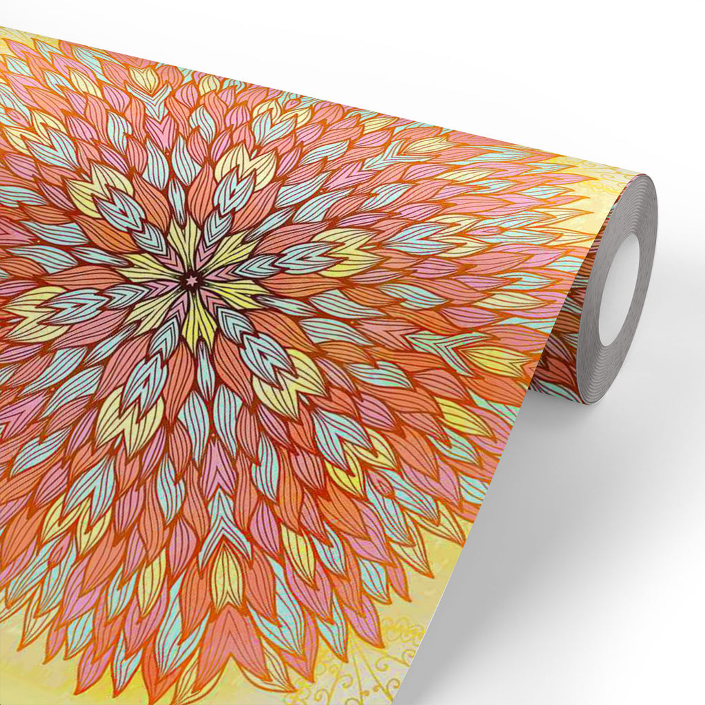 Ethnic Ornament Wallpaper Roll-Wallpapers Peel & Stick-WAL_PA-IC 5007516 IC 5007516, Abstract Expressionism, Abstracts, Allah, Arabic, Art and Paintings, Asian, Botanical, Circle, Cities, City Views, Culture, Drawing, Ethnic, Floral, Flowers, Geometric, Geometric Abstraction, Hinduism, Illustrations, Indian, Islam, Mandala, Nature, Paintings, Patterns, Retro, Semi Abstract, Signs, Signs and Symbols, Symbols, Traditional, Tribal, World Culture, ornament, wallpaper, roll, abstract, art, background, blue, brow