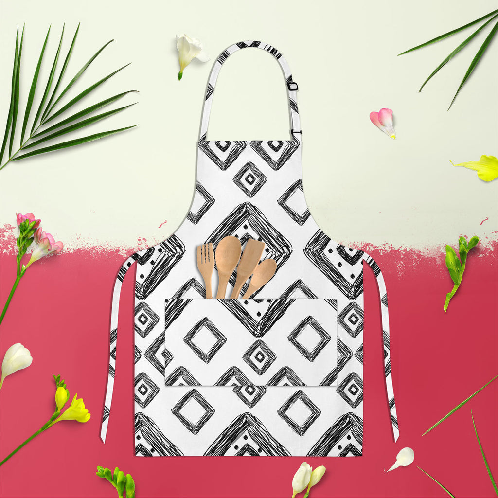 Geometric Art D1 Apron | Adjustable, Free Size & Waist Tiebacks-Aprons Neck to Knee-APR_NK_KN-IC 5007517 IC 5007517, Abstract Expressionism, Abstracts, Art and Paintings, Automobiles, Aztec, Black and White, Botanical, Culture, Digital, Digital Art, Ethnic, Fashion, Floral, Flowers, Geometric, Geometric Abstraction, Graphic, Hipster, Illustrations, Mexican, Modern Art, Nature, Patterns, Retro, Scenic, Semi Abstract, Signs, Signs and Symbols, Stripes, Traditional, Transportation, Travel, Tribal, Urban, Vehic