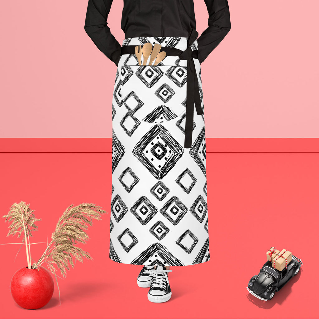 Geometric Art D1 Apron | Adjustable, Free Size & Waist Tiebacks-Aprons Waist to Feet-APR_WS_FT-IC 5007517 IC 5007517, Abstract Expressionism, Abstracts, Art and Paintings, Automobiles, Aztec, Black and White, Botanical, Culture, Digital, Digital Art, Ethnic, Fashion, Floral, Flowers, Geometric, Geometric Abstraction, Graphic, Hipster, Illustrations, Mexican, Modern Art, Nature, Patterns, Retro, Scenic, Semi Abstract, Signs, Signs and Symbols, Stripes, Traditional, Transportation, Travel, Tribal, Urban, Vehi