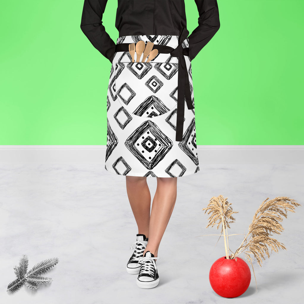 Geometric Art D1 Apron | Adjustable, Free Size & Waist Tiebacks-Apron Waist to Knee-APR_WS_KN-IC 5007517 IC 5007517, Abstract Expressionism, Abstracts, Art and Paintings, Automobiles, Aztec, Black and White, Botanical, Culture, Digital, Digital Art, Ethnic, Fashion, Floral, Flowers, Geometric, Geometric Abstraction, Graphic, Hipster, Illustrations, Mexican, Modern Art, Nature, Patterns, Retro, Scenic, Semi Abstract, Signs, Signs and Symbols, Stripes, Traditional, Transportation, Travel, Tribal, Urban, Vehic