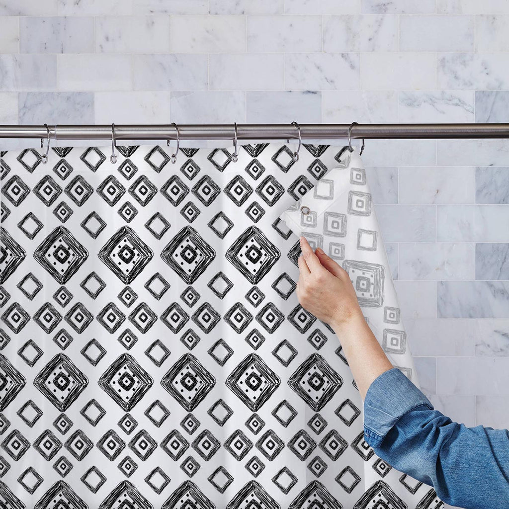 Geometric Art Washable Waterproof Shower Curtain-Shower Curtains-CUR_SH-IC 5007517 IC 5007517, Abstract Expressionism, Abstracts, Art and Paintings, Automobiles, Aztec, Black and White, Botanical, Culture, Digital, Digital Art, Ethnic, Fashion, Floral, Flowers, Geometric, Geometric Abstraction, Graphic, Hipster, Illustrations, Mexican, Modern Art, Nature, Patterns, Retro, Scenic, Semi Abstract, Signs, Signs and Symbols, Stripes, Traditional, Transportation, Travel, Tribal, Urban, Vehicles, White, World Cult