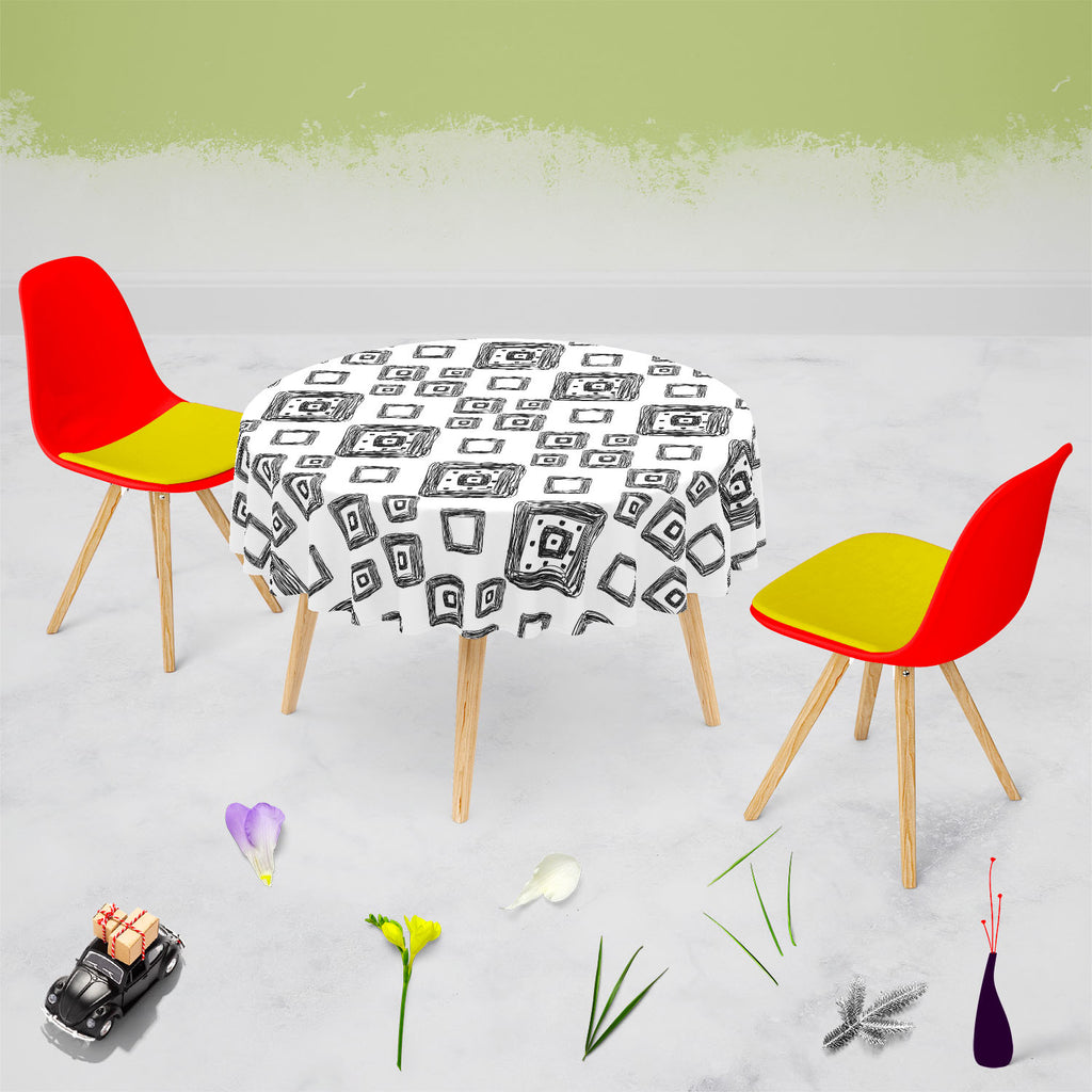 Geometric Art D1 Table Cloth Cover-Table Covers-CVR_TB_RD-IC 5007517 IC 5007517, Abstract Expressionism, Abstracts, Art and Paintings, Automobiles, Aztec, Black and White, Botanical, Culture, Digital, Digital Art, Ethnic, Fashion, Floral, Flowers, Geometric, Geometric Abstraction, Graphic, Hipster, Illustrations, Mexican, Modern Art, Nature, Patterns, Retro, Scenic, Semi Abstract, Signs, Signs and Symbols, Stripes, Traditional, Transportation, Travel, Tribal, Urban, Vehicles, White, World Culture, art, d1, 