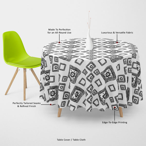 Geometric Art Table Cloth Cover-Table Covers-CVR_TB_RD-IC 5007517 IC 5007517, Abstract Expressionism, Abstracts, Art and Paintings, Automobiles, Aztec, Black and White, Botanical, Culture, Digital, Digital Art, Ethnic, Fashion, Floral, Flowers, Geometric, Geometric Abstraction, Graphic, Hipster, Illustrations, Mexican, Modern Art, Nature, Patterns, Retro, Scenic, Semi Abstract, Signs, Signs and Symbols, Stripes, Traditional, Transportation, Travel, Tribal, Urban, Vehicles, White, World Culture, art, table, 