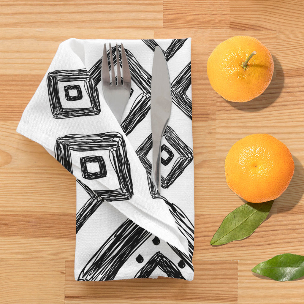 Geometric Art D1 Table Napkin-Table Napkins-NAP_TB-IC 5007517 IC 5007517, Abstract Expressionism, Abstracts, Art and Paintings, Automobiles, Aztec, Black and White, Botanical, Culture, Digital, Digital Art, Ethnic, Fashion, Floral, Flowers, Geometric, Geometric Abstraction, Graphic, Hipster, Illustrations, Mexican, Modern Art, Nature, Patterns, Retro, Scenic, Semi Abstract, Signs, Signs and Symbols, Stripes, Traditional, Transportation, Travel, Tribal, Urban, Vehicles, White, World Culture, art, d1, table, 