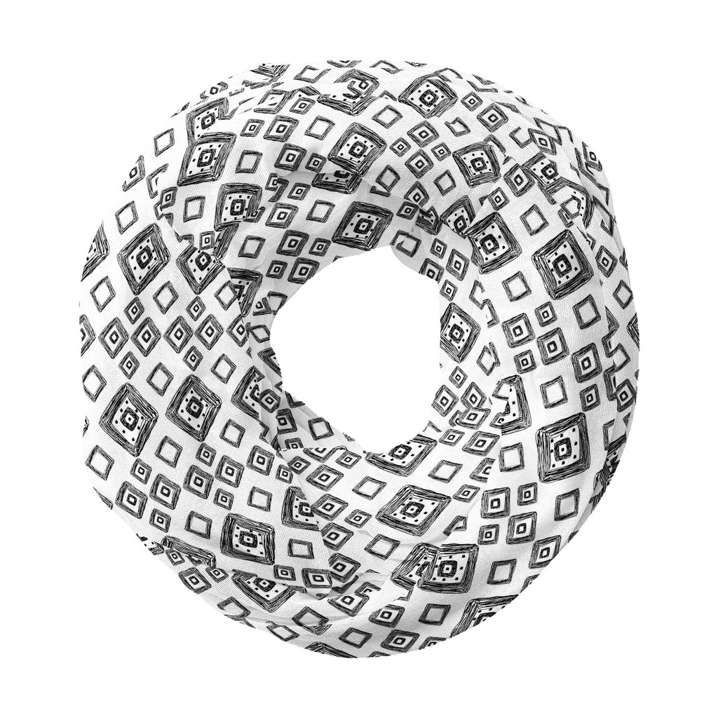 Geometric Art Printed Wraparound Infinity Loop Scarf | Girls & Women | Soft Poly Fabric-Scarfs Infinity Loop-SCF_FB_LP-IC 5007517 IC 5007517, Abstract Expressionism, Abstracts, Art and Paintings, Automobiles, Aztec, Black and White, Botanical, Culture, Digital, Digital Art, Ethnic, Fashion, Floral, Flowers, Geometric, Geometric Abstraction, Graphic, Hipster, Illustrations, Mexican, Modern Art, Nature, Patterns, Retro, Scenic, Semi Abstract, Signs, Signs and Symbols, Stripes, Traditional, Transportation, Tra